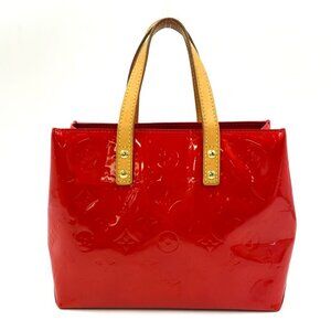 Louis Vuitton Reed PM Pomme D'amour Monogram Vernis Leather Red Handbag Gold
